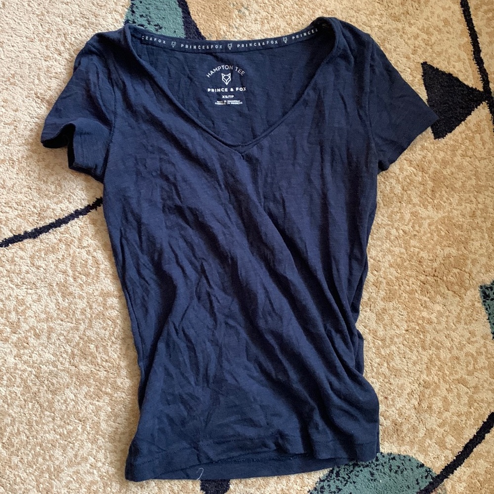 Loose navy r shirt prince and fox